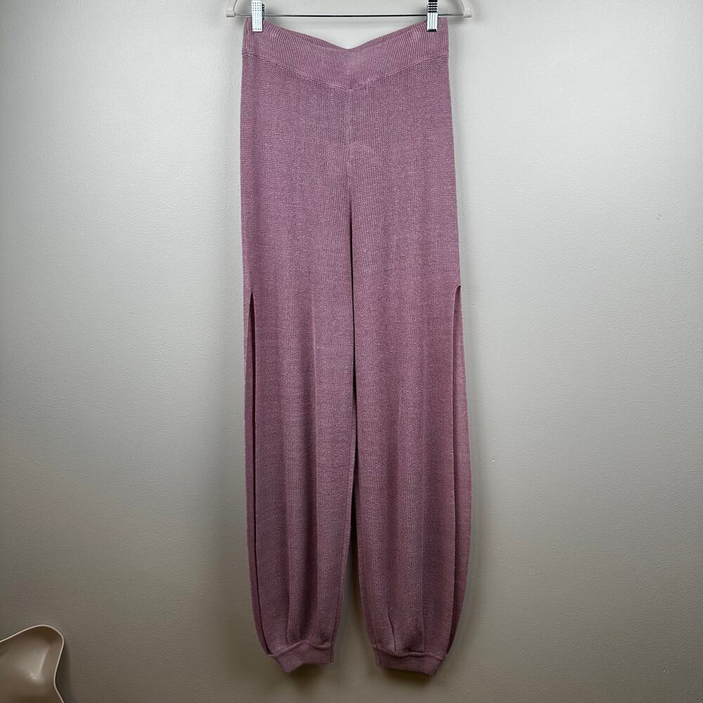 NEW Free People Beach Check It Out Sweater Pants in Floral Dust Combo Lg Comfort - Picture 9 of 16